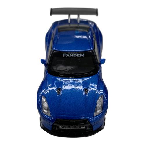 MINI GT (ミニジーティー) ダイキャストカー Pandem Nissan GT-R R35 GTウィング メタリックブルー