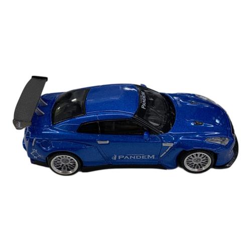 MINI GT (ミニジーティー) ダイキャストカー Pandem Nissan GT-R R35 GTウィング メタリックブルー