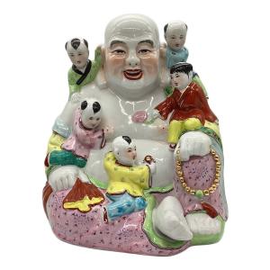 中国景徳鎮 粉彩焼 五福童子