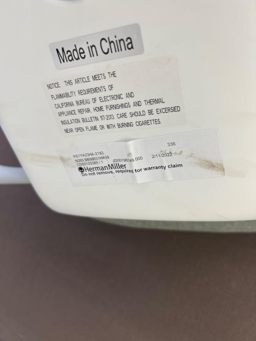 Herman Miller (ハーマンミラー) セイルチェア グレー×ホワイト as1ya23ha-2183