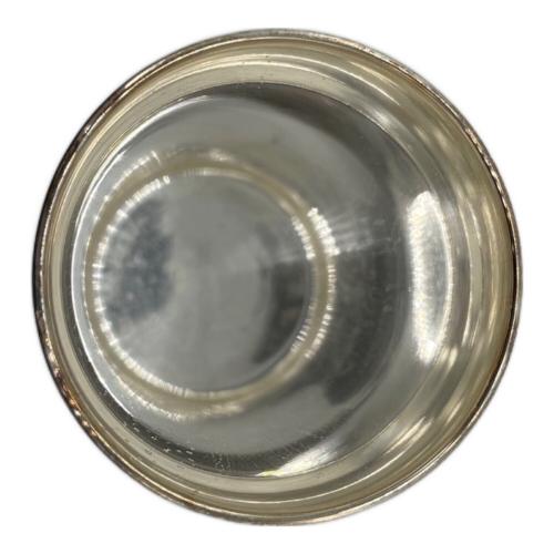 人間国宝 奥山峰石作 純銀製ショットグラス 内部ヨゴレ有  重さ：約88.8ｇ