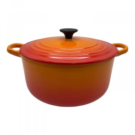 LE CREUSET (ルクルーゼ) 両手鍋 オレンジ 22㎝｜トレファクONLINE