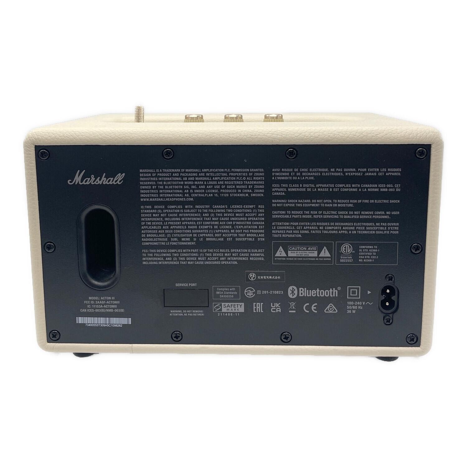 Marshall スピーカー Marshall（アンプ） Marshall マーシャル ワイヤレススピーカー