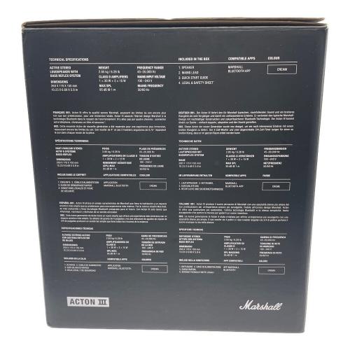Marshall (マーシャル) Bluetooth対応スピーカー 動作確認済 ACTON Ⅲ 2WAY バスレフ型 45Hz～ 20kHz