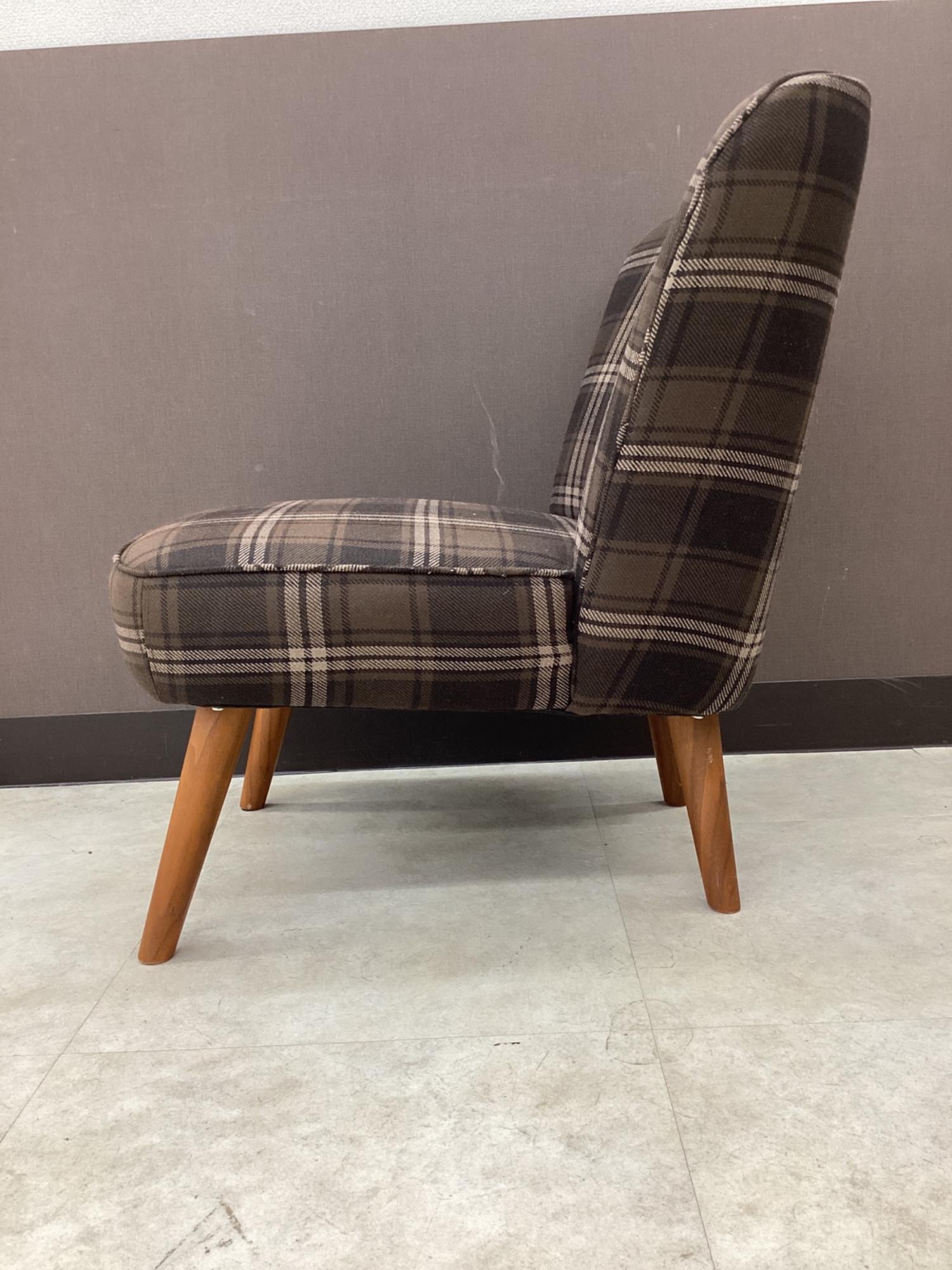 UNICO (ウニコ) 1人掛けソファー ブラウン×マルチカラー