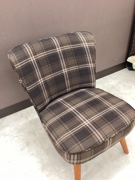 UNICO (ウニコ) 1人掛けソファー ブラウン×マルチカラー チェック柄