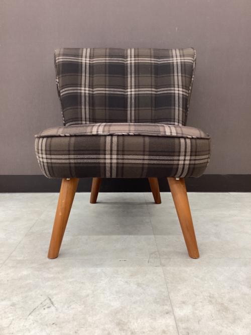 UNICO (ウニコ) 1人掛けソファー ブラウン×マルチカラー チェック柄 MARKS