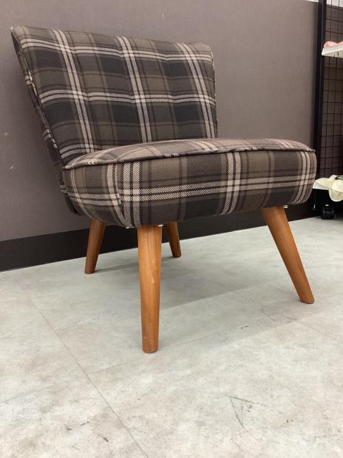 UNICO (ウニコ) 1人掛けソファー ブラウン×マルチカラー チェック柄 MARKS