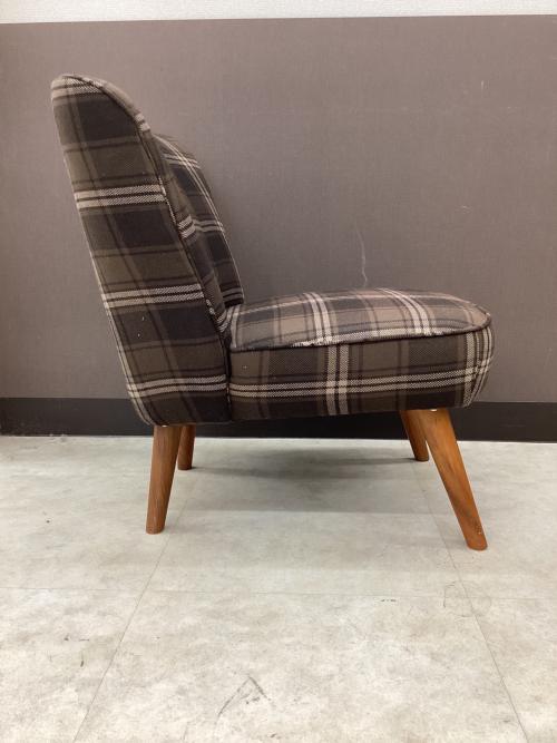 UNICO (ウニコ) 1人掛けソファー ブラウン×マルチカラー チェック柄 MARKS