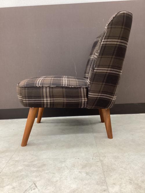 UNICO (ウニコ) 1人掛けソファー ブラウン×マルチカラー チェック柄 MARKS
