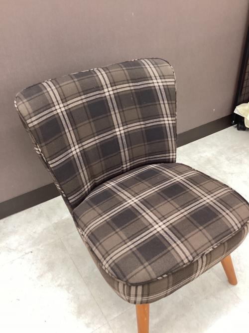 UNICO (ウニコ) 1人掛けソファー ブラウン×マルチカラー チェック柄 MARKS
