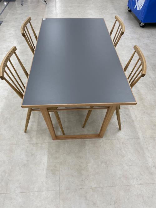 関家具 (セキカグ) ダイニング5点セット ライトグリーン