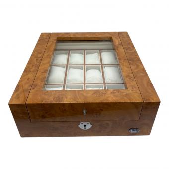 Lautenschlager (ローテンシュラガー) 木製腕時計ケース ブラウン 12本収納