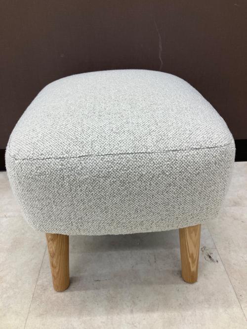 UNICO (ウニコ) ラウンジチェアー ライトグレー×ナチュラル オットマン付 280 ファブリック PUUK