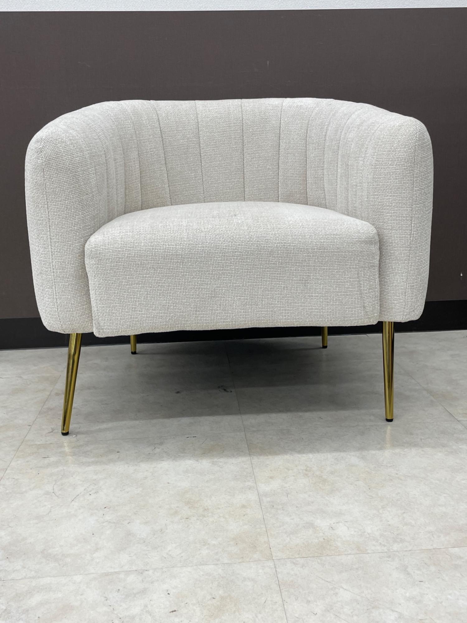 NOCE 【ノーチェ】1人掛けソファ　ホワイト ソファCIRCLE 1人掛け【送料・開梱設置無料】ホワイト/ライト