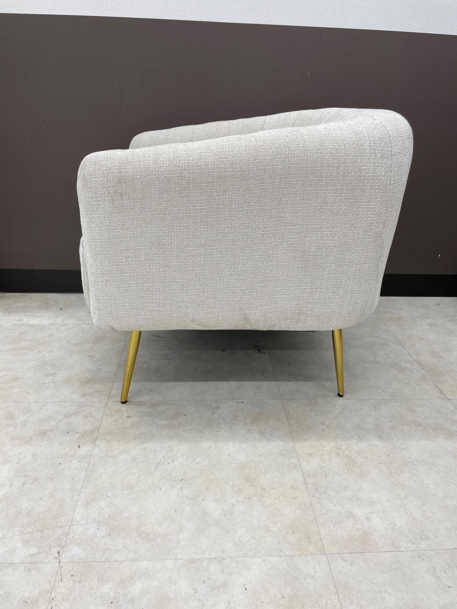 NOCE 【ノーチェ】1人掛けソファ　ホワイト ソファCIRCLE 1人掛け【送料・開梱設置無料】ホワイト/ライト