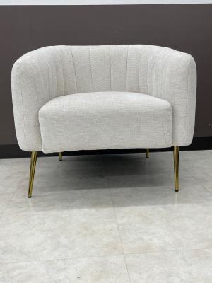 NOCE (ノーチェ) 1人掛けソファー アイボリー×ゴールド 1人掛け ファブリック