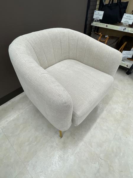 NOCE (ノーチェ) 1人掛けソファー アイボリー×ゴールド 1人掛け