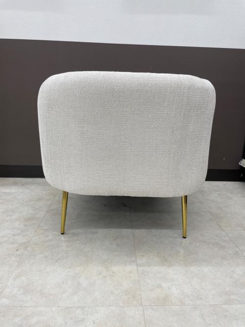NOCE (ノーチェ) 1人掛けソファー アイボリー×ゴールド 1人掛け ファブリック