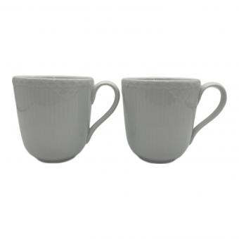 ROYAL COPENHAGEN (ロイヤル・コペンハーゲン) マグカップ ホワイトフルーテッド・ハーフレース 2Pセット