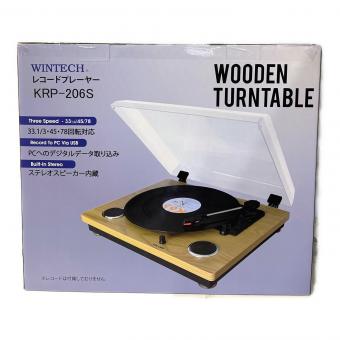WINTECH (ウィンテック) スピーカー搭載レコードプレーヤー KRP-206S USB録音 RCAでアンプ接続
