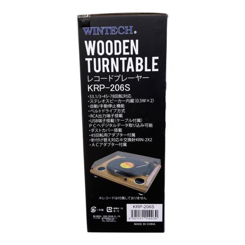 WINTECH (ウィンテック) スピーカー搭載レコードプレーヤー KRP-206S USB録音 RCAでアンプ接続