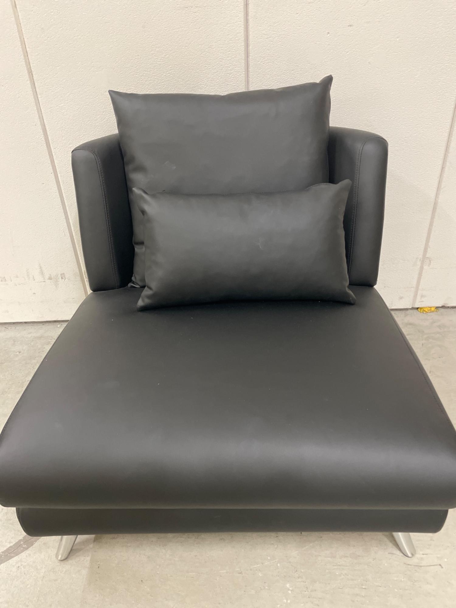 【COCOさん専用】【美品】アルモニア 1人掛けソファのみ　グレー×ブラック Armonia (アルモニア) 1人掛けソファー A01207133 ブラック