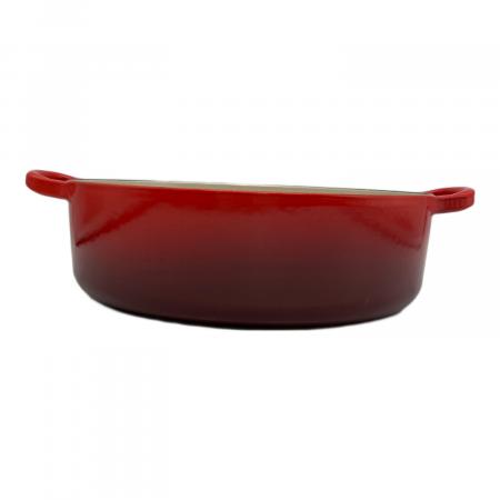 LE CREUSET レッド 両手鍋 オーバル型 LE CREUSET (ルクルーゼ) 両手鍋 SIZE 27cm レッド ココット・オーバル