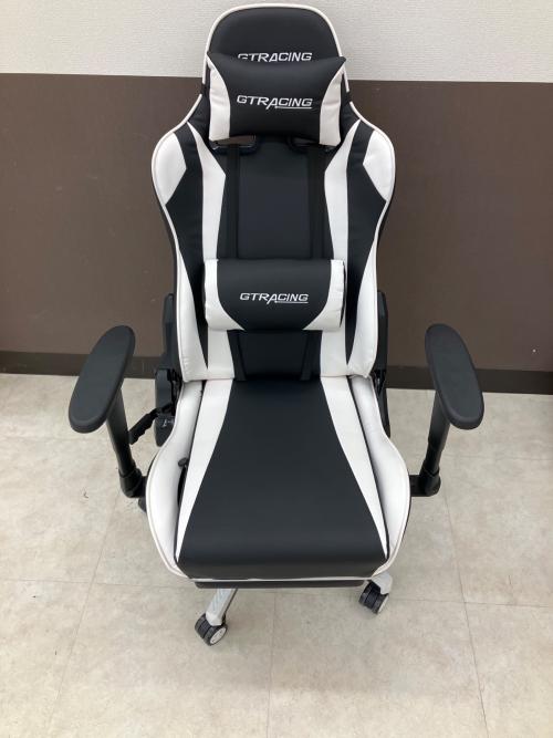 GTRACING (ジーティーレーシング) ゲーミングチェア GGSP19 ホワイト×ブラック