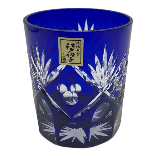 DISNEY (ディズニー) 江戸切子 ブルー 龍目（瑠璃）