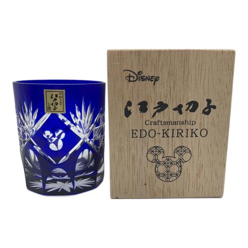 DISNEY (ディズニー) 江戸切子 ブルー 龍目（瑠璃）