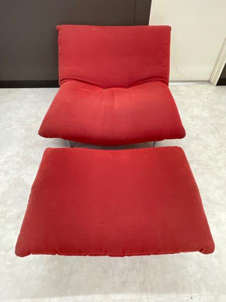【美品/引き取り】リーンロゼ　カラン オッドマンセット(Type2) ligne roset (リーンロゼ) 1人掛けソファー オットマン付き @ レッド