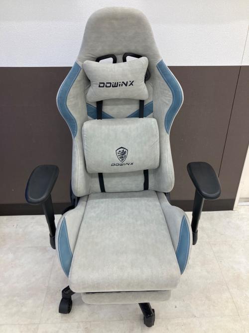 Dowinx (ドウィンクス) ゲーミングチェア グレー×スカイブルー