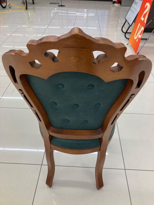 ダイニングチェアー 猫脚 アンティーク調 グリーン×ブラウン