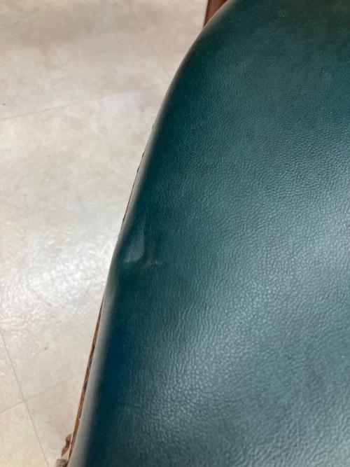 ダイニングチェアー 猫脚 アンティーク調 グリーン×ブラウン