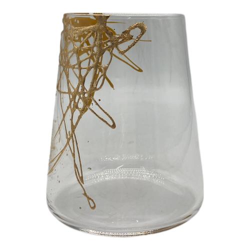 山田平安堂 (ヤマダヘイアンドウ) ロックグラス 寿恵広グラス しぶき（金彩）