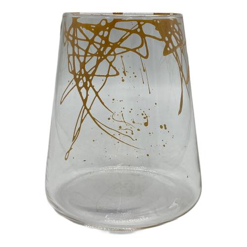 山田平安堂 (ヤマダヘイアンドウ) ロックグラス 寿恵広グラス しぶき（金彩）