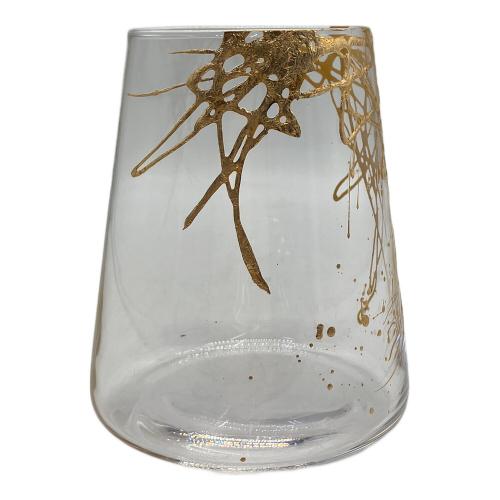 山田平安堂 (ヤマダヘイアンドウ) ロックグラス 寿恵広グラス しぶき（金彩）