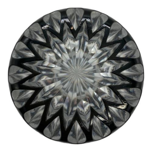 堀口硝子 (ホリグチガラス) 江戸切子 秀石 黒被万華様切立盃