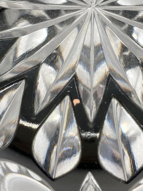 堀口硝子 (ホリグチガラス) 江戸切子 秀石 黒被万華様切立盃