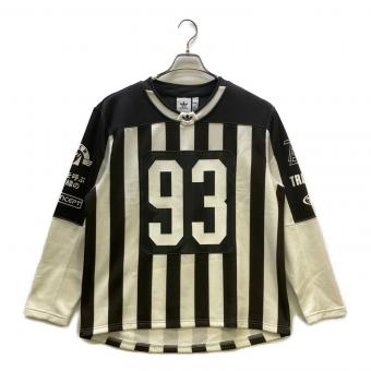 adidas (アディダス) アディレニウムシーズン2チーム93 長袖カットソー JM4943 メンズ SIZE S グレー×ホワイト