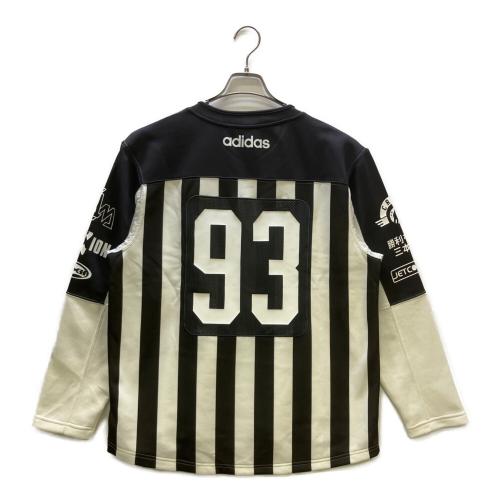 adidas (アディダス) アディレニウムシーズン2チーム93 長袖カットソー JM4943 メンズ SIZE S グレー×ホワイト