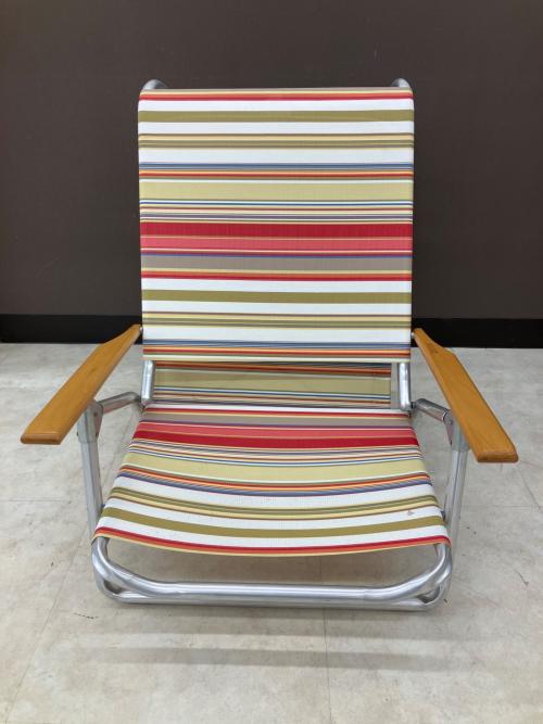 PACIFIC FURNITURE SERVICE (パシフィックファニチャーサービス) ビーチチェア 135 @ シルバー×マルチカラー AMERICAN CLASSIC BEACH CHAIR