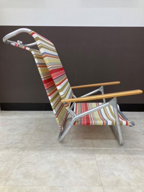 PACIFIC FURNITURE SERVICE (パシフィックファニチャーサービス) ビーチチェア 135 @ シルバー×マルチカラー AMERICAN CLASSIC BEACH CHAIR