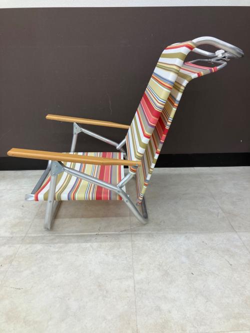 PACIFIC FURNITURE SERVICE (パシフィックファニチャーサービス) ビーチチェア 135 @ シルバー×マルチカラー AMERICAN CLASSIC BEACH CHAIR