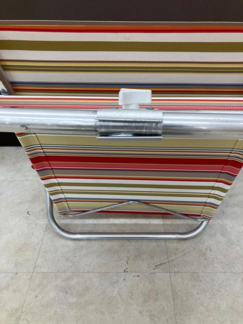 PACIFIC FURNITURE SERVICE (パシフィックファニチャーサービス) ビーチチェア 135 @ シルバー×マルチカラー AMERICAN CLASSIC BEACH CHAIR