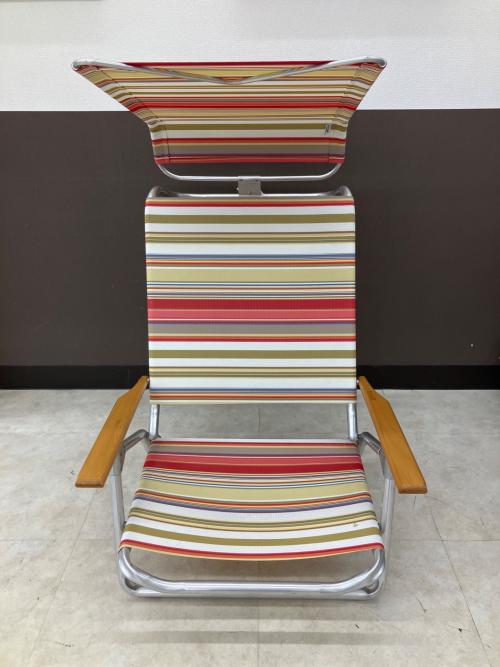 PACIFIC FURNITURE SERVICE (パシフィックファニチャーサービス) ビーチチェア 135 @ シルバー×マルチカラー AMERICAN CLASSIC BEACH CHAIR