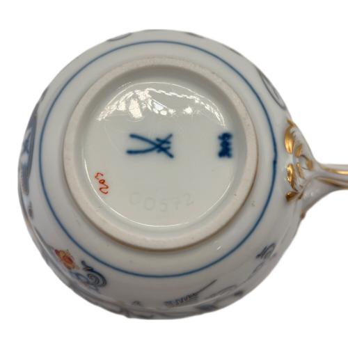 Meissen (マイセン) カップ&ソーサー ブルーオニオン レッド＆ゴールド