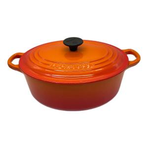 LE CREUSET (ルクルーゼ) 鍋 25cm ① オレンジ ココット・オーバル