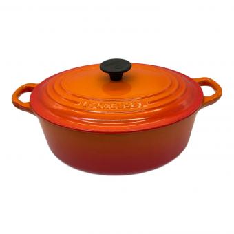 LE CREUSET (ルクルーゼ) 鍋 25cm ① オレンジ ココット・オーバル